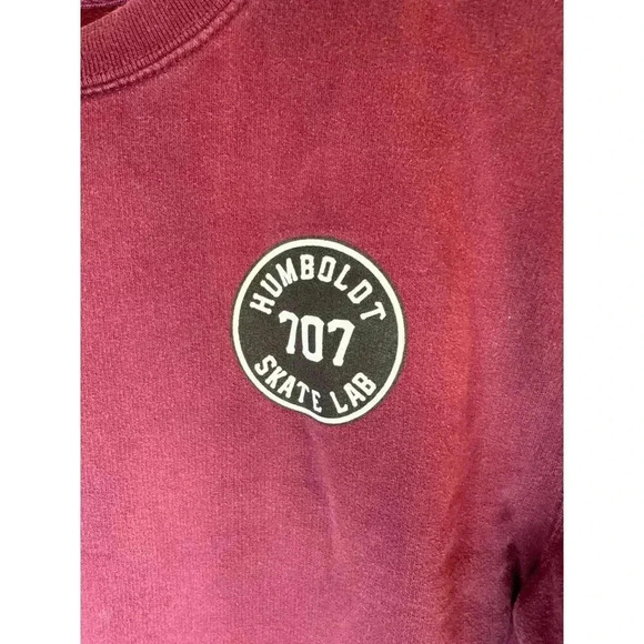 SM Double sided Independent Trading Co. Long Sleeve Shirt Maroon heavy cotton - Picture 3 of 8